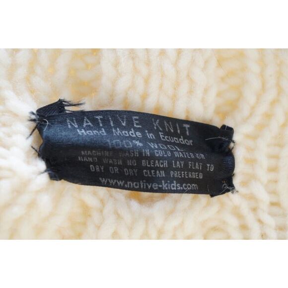 Native Knit Womens Hooded Sweater 100% Wool Made in Ecuador Size M / L - Picture 13 of 13